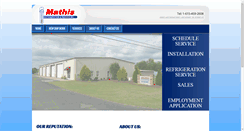 Desktop Screenshot of mathisrefrigeration.com