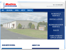 Tablet Screenshot of mathisrefrigeration.com